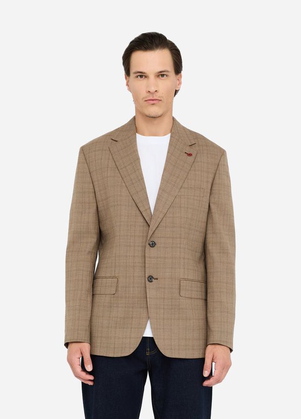 Blazer Principe di Galles in lana