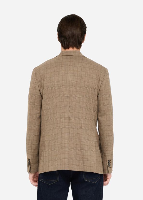 Blazer Principe di Galles in lana