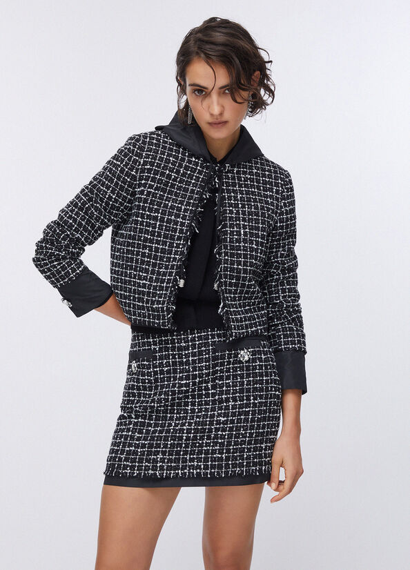 Giacca boxy in bouclé